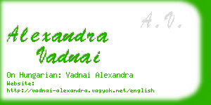 alexandra vadnai business card